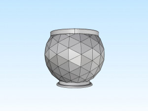 decorative triangulated container pot for succulents v2 Modelo de Impressão 3D