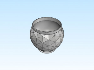 decorative triangulated container pot for succulents v2 Modelo de Impressão 3D