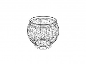 decorative triangulated container pot for succulents v2 Modelo de Impressão 3D