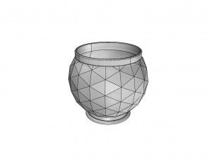 decorative triangulated container pot for succulents v2 Modelo de Impressão 3D