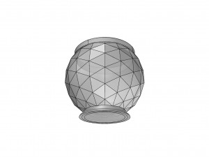 decorative triangulated container pot for succulents v2 Modelo de Impressão 3D