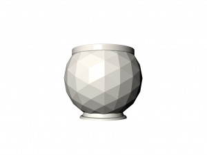 decorative triangulated container pot for succulents v2 Modelo de Impressão 3D