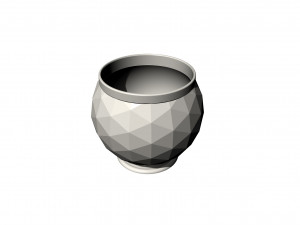 decorative triangulated container pot for succulents v2 Modelo de Impressão 3D