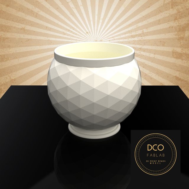 decorative triangulated container pot for succulents v3 Modello di stampa 3D .c4d .max .obj .3ds .fbx .stl .blend 