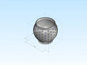 decorative triangulated container pot for succulents v3 3D Print Model