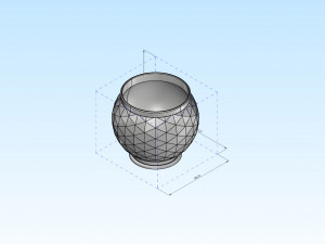 decorative triangulated container pot for succulents v3 Modello di stampa 3D
