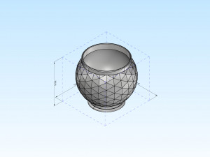 decorative triangulated container pot for succulents v3 Modello di stampa 3D