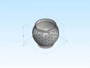 decorative triangulated container pot for succulents v3 3D Print Model