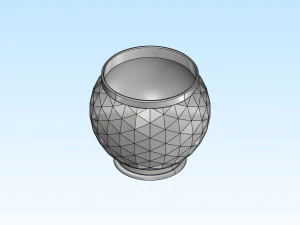 decorative triangulated container pot for succulents v3 3D Print Model