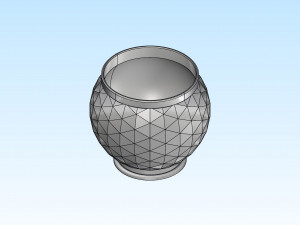 decorative triangulated container pot for succulents v3 Modello di stampa 3D