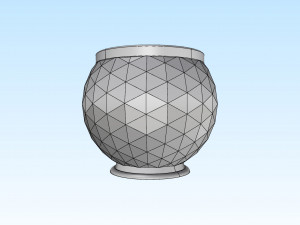 decorative triangulated container pot for succulents v3 Modello di stampa 3D