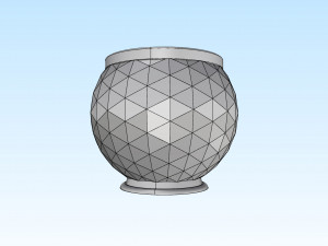 decorative triangulated container pot for succulents v3 Modello di stampa 3D