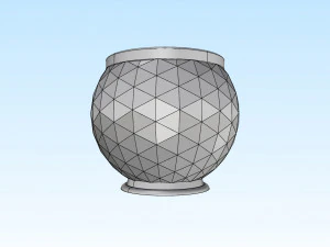 decorative triangulated container pot for succulents v3 3D Print Model