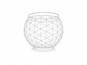 decorative triangulated container pot for succulents v3 Modello di stampa 3D