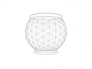 decorative triangulated container pot for succulents v3 3D Print Model