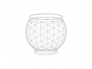 decorative triangulated container pot for succulents v3 Modello di stampa 3D