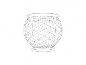 decorative triangulated container pot for succulents v3 3D Print Model