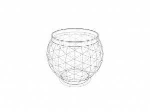 decorative triangulated container pot for succulents v3 Modello di stampa 3D