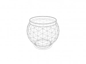 decorative triangulated container pot for succulents v3 3D Print Model