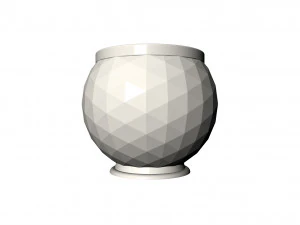 decorative triangulated container pot for succulents v3 3D Print Model