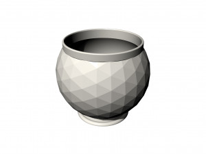 decorative triangulated container pot for succulents v3 Modello di stampa 3D