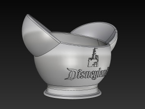 disney inspired succulent pot disneyland logo 3d print ready 3d print model 3Dプリントモデル