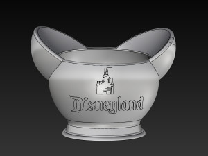 disney inspired succulent pot disneyland logo 3d print ready 3d print model 3D 프린트 모델