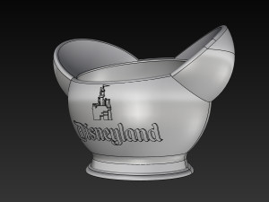 disney inspired succulent pot disneyland logo 3d print ready 3d print model 3Dプリントモデル