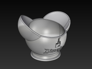 disney inspired succulent pot disneyland logo 3d print ready 3d print model 3Dプリントモデル