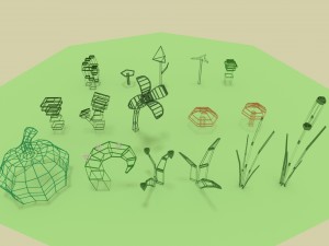 low-poly forest pack Modelo 3D