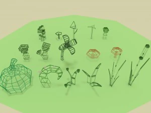 low-poly forest pack 3D Model