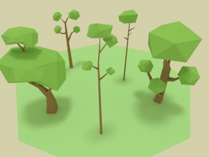 low-poly forest pack Modelo 3D
