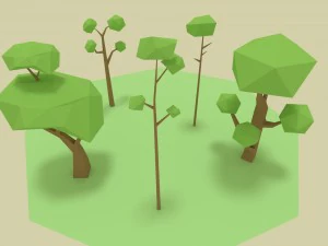 low-poly forest pack 3D Model
