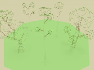low-poly forest pack 3D Model
