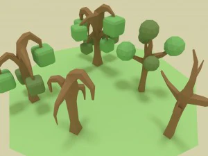 low-poly forest pack 3D Model
