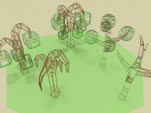 low-poly forest pack Modelo 3D