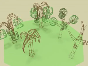 low-poly forest pack 3D Model