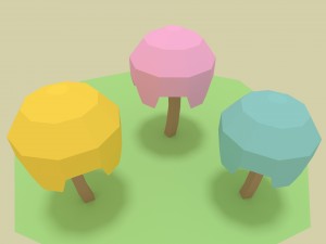 low-poly forest pack Modelo 3D