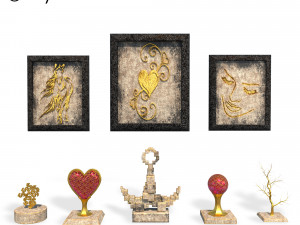decorative set vol 2 Model 3D
