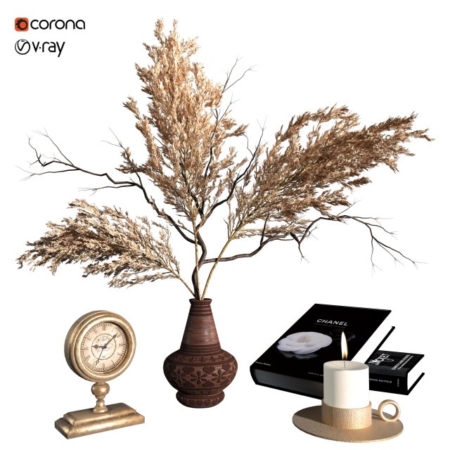decorative set vol 3 3D-Modell .c4d .max .obj .3ds .fbx .stl .blend 