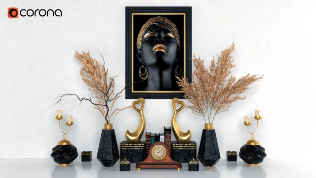 decorative set vol 4 3D Model .c4d .max .obj .3ds .fbx .stl .blend 