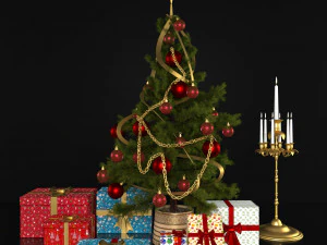 zestaw dekoracyjny tom 5 boże narodzenie Model 3D