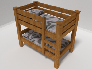 bunk bed 3D 모델