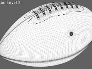 american football 3D Model