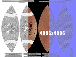 american football 3D Model