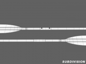 wood oar 3D मॉडल