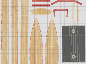 wood oar 3D मॉडल