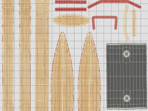 wood oar 3D Model