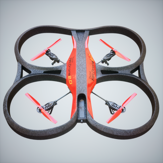 parrot drone 3D मॉडल .c4d .max .obj .3ds .fbx .stl .blend 