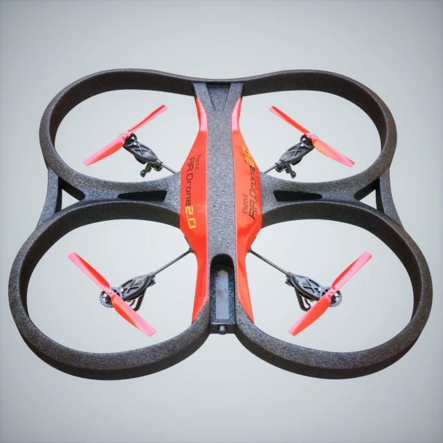 parrot drone 3D Model .c4d .max .obj .3ds .fbx .stl .blend 
